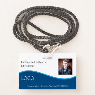 Employee Professional ID Badge with Barcode