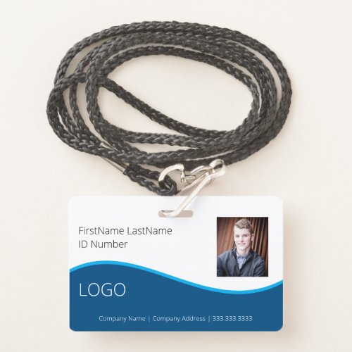 Employee Professional ID Badge with Barcode