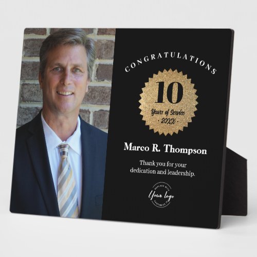 Employee Recognition 10 Year service Custom Photo