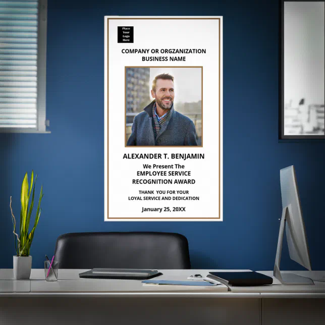 Employee Recognition Awards Logo Personalize Poster | Zazzle