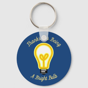 Employee Recognition Bright Light Bulb Business Keychain