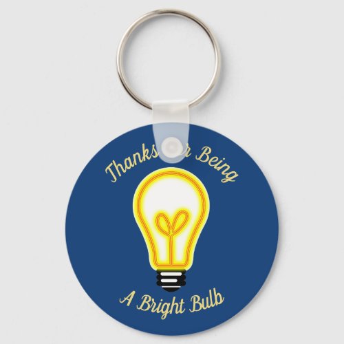 Employee Recognition Bright Light Bulb Business Keychain