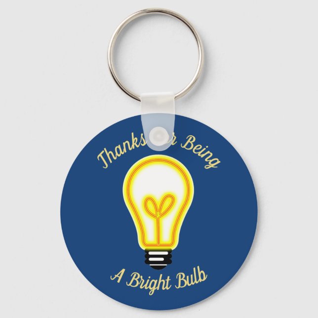 Employee Recognition Bright Light Bulb Business Keychain (Front)
