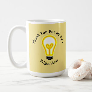 Employee Recognition Bright Light Bulb Thank You Coffee Mug