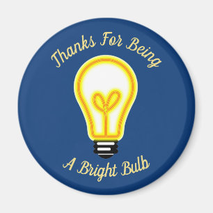 Employee Recognition Bright Light Bulb Thank You Magnet