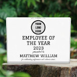 Employee Recognition Company Modern Logo Black Acrylic Award<br><div class="desc">Employee of the year award. Modern,  elegant,  black and white,  company logo,  employee recognition acrylic award. Perfect for employee.</div>