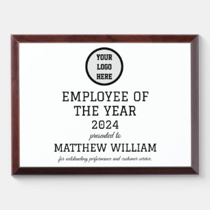 Employee Recognition Company Modern Logo Black Award Plaque