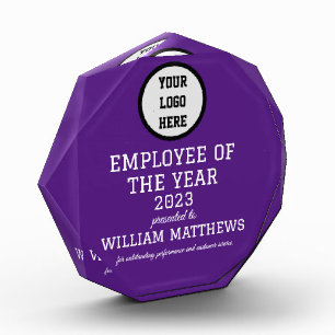 Employee Recognition Company Modern Logo Purple Ac Acrylic Award