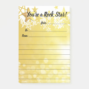Employee recognition post-it award rock star post-it notes