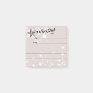 Employee recognition post-it award rock star post-it notes