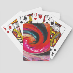 Employee Recognition Swirled Tie Dye Appreciation Poker Cards