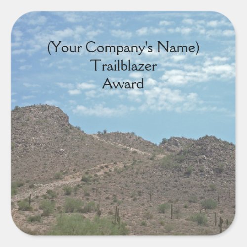 Employee Recognition Trailblazer Work Appreciation Square Sticker