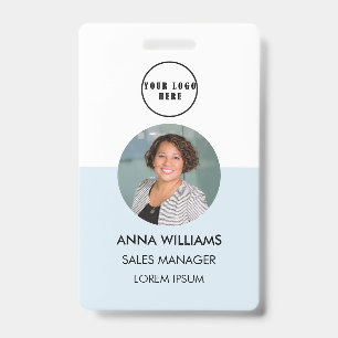 employee round Photo ID Badge