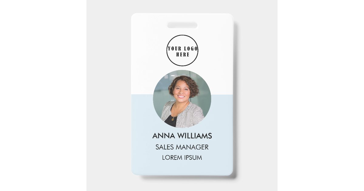 employee round Photo ID Badge | Zazzle