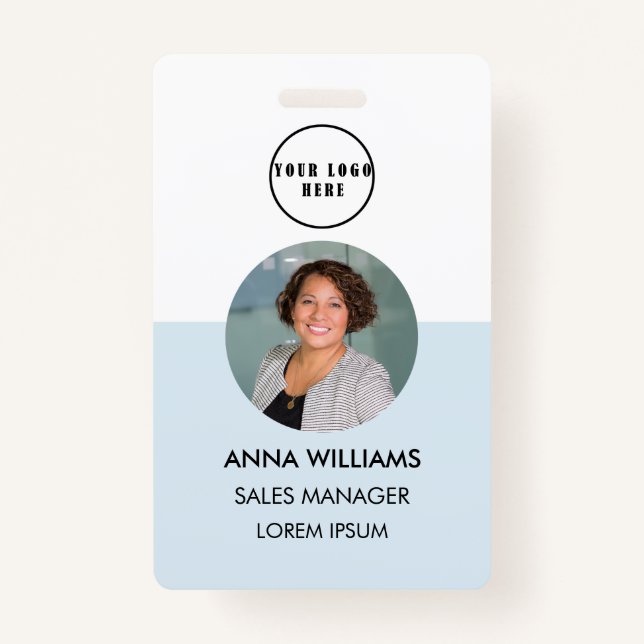 employee round Photo ID Badge (Front)