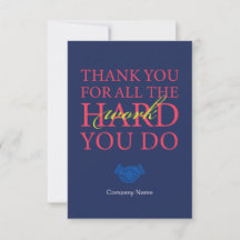 Employee Staff Appreciation Labor Day Card
