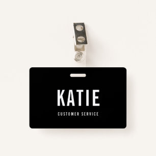 Employee Staff ID Company Logo Black & White Badge