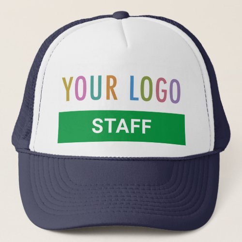 Employee Staff Trucker Hat Company Logo Navy Blue