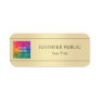 Employee Staff Your Photo Image Here Faux Gold Name Tag