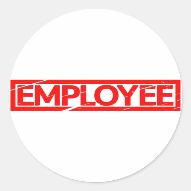 Employee Stamp Classic Round Sticker (Front)