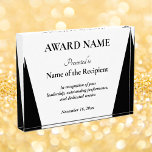 Employee Team Appreciation Recognition Achievement Acrylic Award<br><div class="desc">Create your own custom, personalized, elegant, modern, professional, high quality, classy, black and white, business office corporate employee recognition / appreciation, presentation acrylic block award. To personalize, enter the name of the award, name of the employee / staff / executive / recipient, information about the award, and month date &...</div>