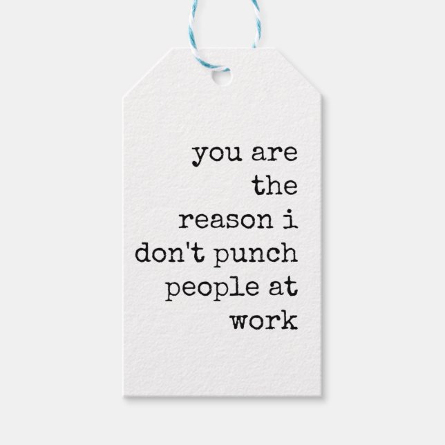 Employee, Team, Staff Appreciation Gift Tag (Front)