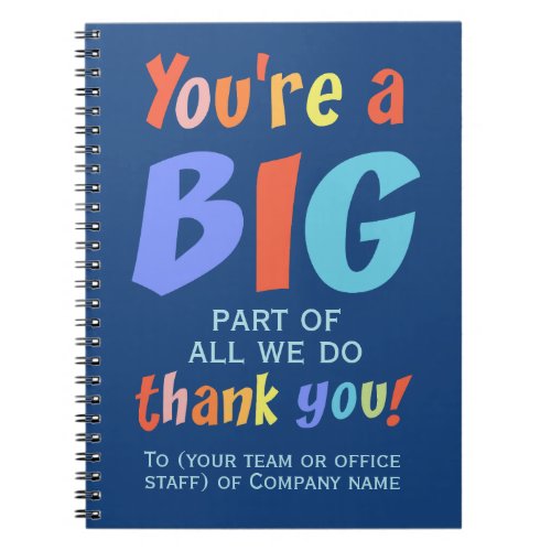 Employee Team Thank You Company Notebook