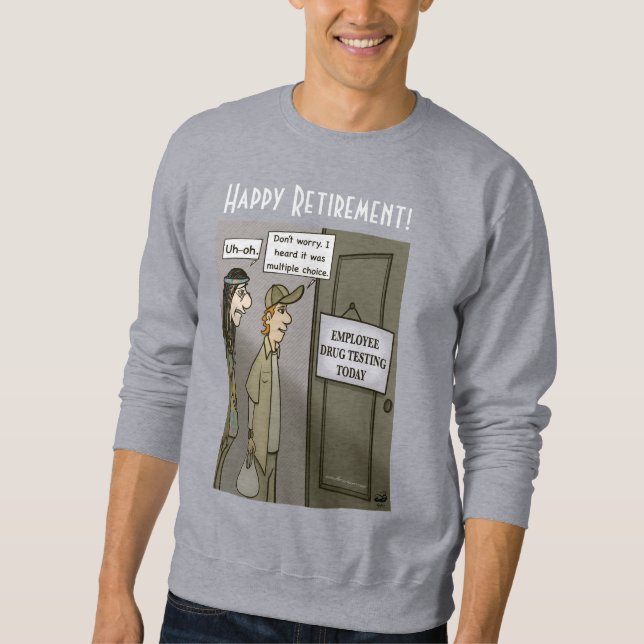 Employee Testing Men's Navy Blue Sweatshirt (Front)