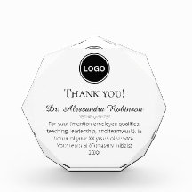 Employee Thank you appreciation gift Acrylic Award
