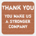 Employee Thank You Appreciation Inexpensive Square Sticker