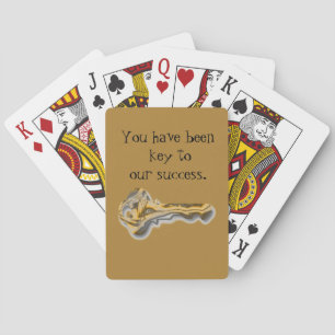 Employee Thank You Gold Key Team Appreciation Poker Cards