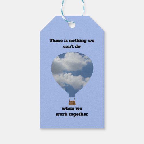 Employee Thank You Hot Air Balloon Business Gift Tags