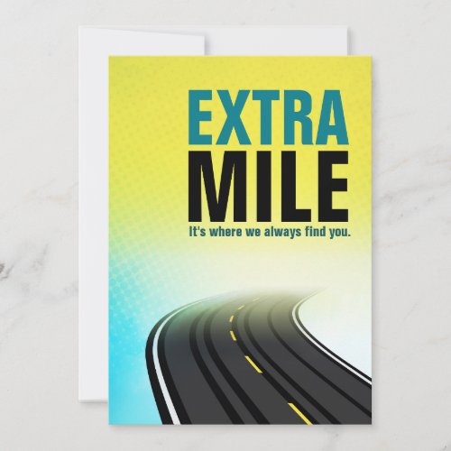 Employee Thanks Extra Mile Where we find you Card