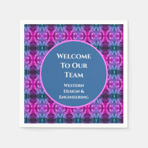 Employee Welcome Bright Kaleidoscope Business Team Napkins