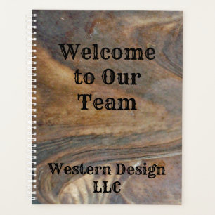Employee Woodgrain Welcome To Our Team Planner