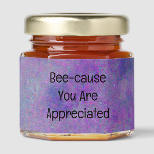 Employee Work Abstract Purple You Are Appreciated Honey Jar Favors