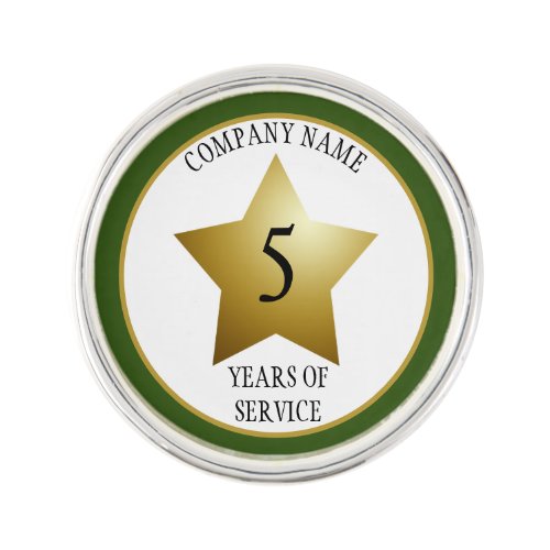 Employee Years of Service Lapel Pin