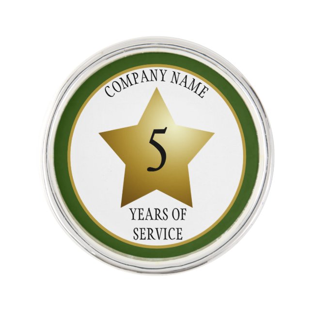 Employee Years of Service Lapel Pin (Front)