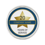 Employee Years Of Service Lapel Pin at Zazzle