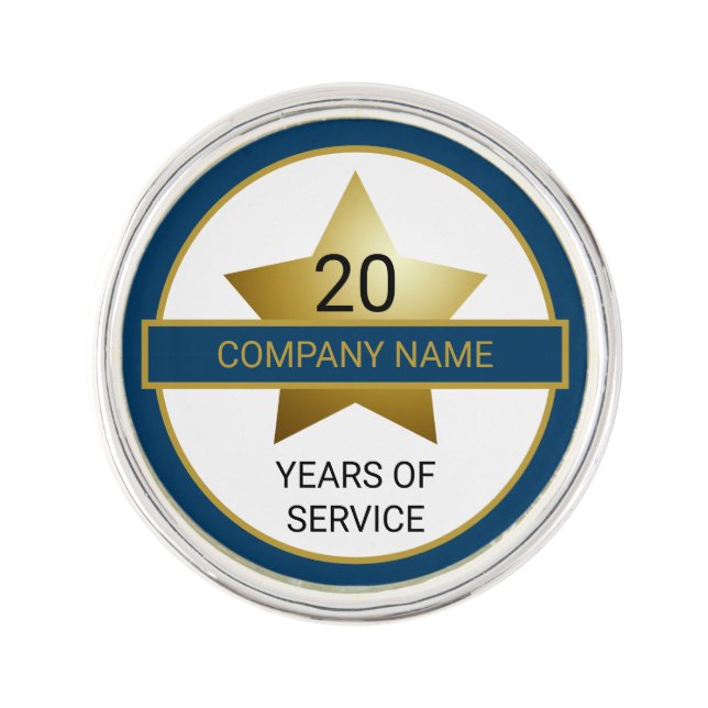 Employee Years of Service Lapel Pin (Front)