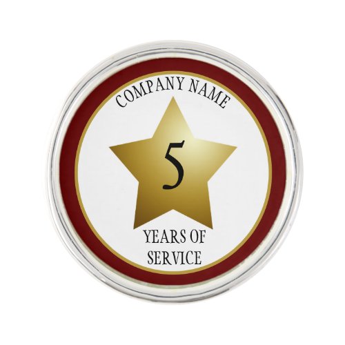 Employee Years of Service Lapel Pin