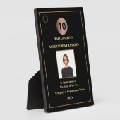 Employee Years Of Service Photo Logo Gold Custom Plaque | Zazzle