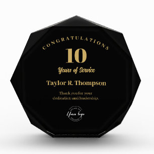 Employee years of service recognition logo Custom Acrylic Award