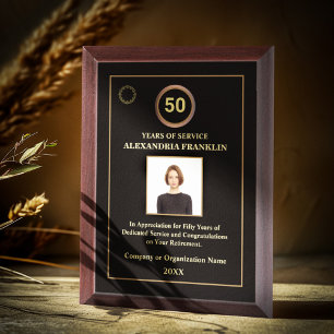 Employee Years Of Service Retirement Photo Logo  Award Plaque