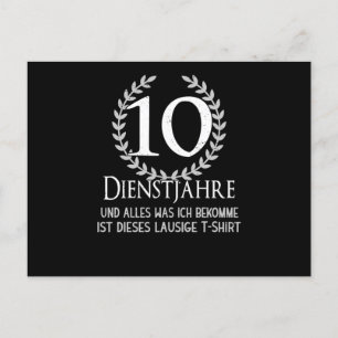 Employees 10 Year Company Celebration Company Postcard
