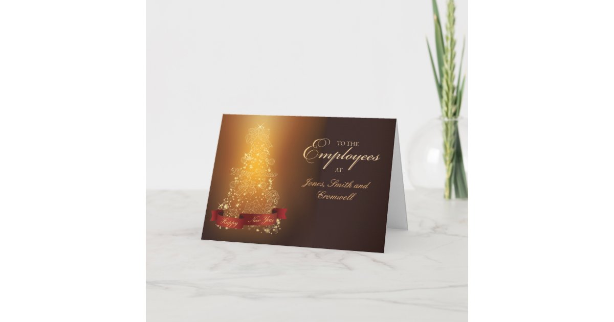 Employees Custom Business Thank You at Christmas Card | Zazzle.com