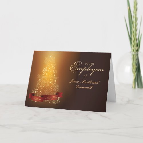 Employees Custom Business Thank You at Christmas Card