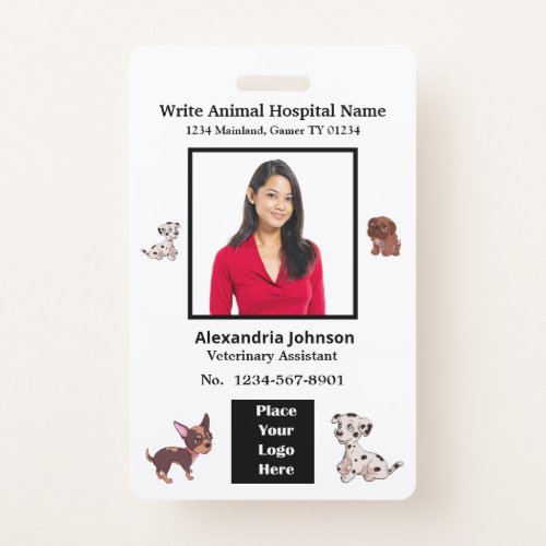 Employees Name ID Identification Logo Custom Badge