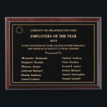 Employees Of The Year Business Logo Awards Plaque<br><div class="desc">Employees Of The Year Business Logo Awards Plaque for your employees and volunteers at your company. Replace with your information and logo or symbol. You can place up to 12 employees on this Awards Plaque Great to use for Award ceremonies or just to thank your employees or volunteers for their...</div>