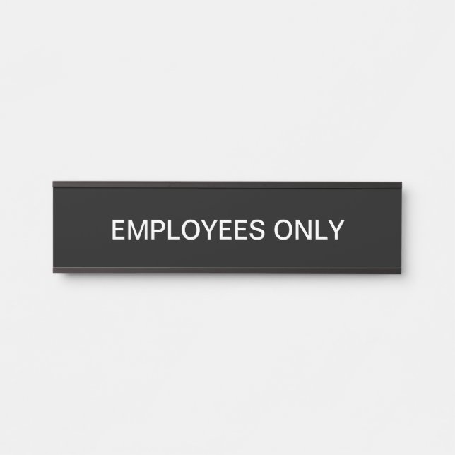 Employees Only Office Budget Wall Door Signs (Front)